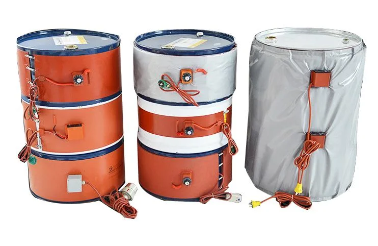Customized 20L 50L 60L 200L Silicone Rubber Barrel Heating Blanket Drum Heater Jacket