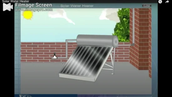 Открытый плоский солнечный водонагреватель с прямым коллектором для хранения горячей воды
